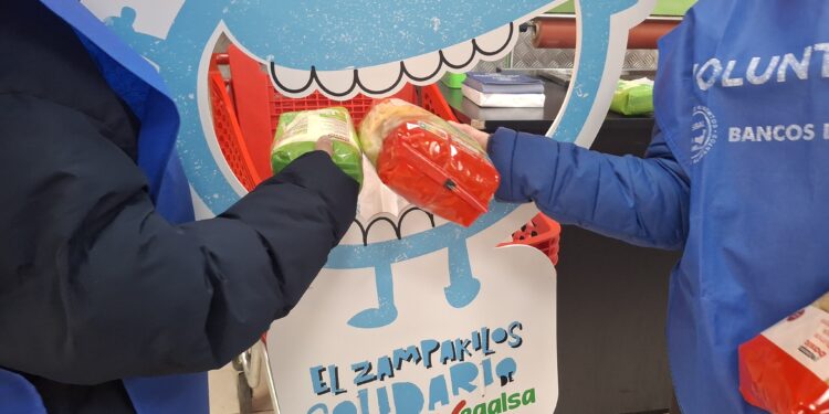 El Banco de Alimentos supera los 60.000 kilos en donaciones durante la primera acción solidaria del año