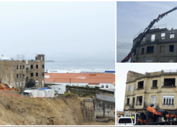 El avance de Barrio do Cura fulmina el penúltimo edificio de Santa Marta