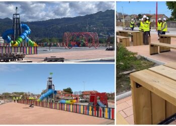 El ‘nuevo Navia’ no son solo viviendas: ya luce un completo parque infantil con juegos y zonas de ocio