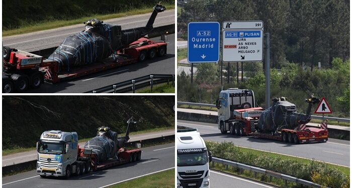 Operativo especial: el helicóptero de la DGT viaja por tierra