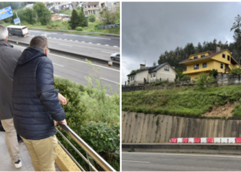 Mos exige a Fomento que eleve el muro sobre la A-55 donde se desplomó un talud