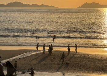 Vigo vive una jornada de verano con casi 30 grados