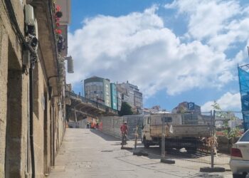 Las obras de Barrio do Cura se comen (todavía más) la calle Poboadores