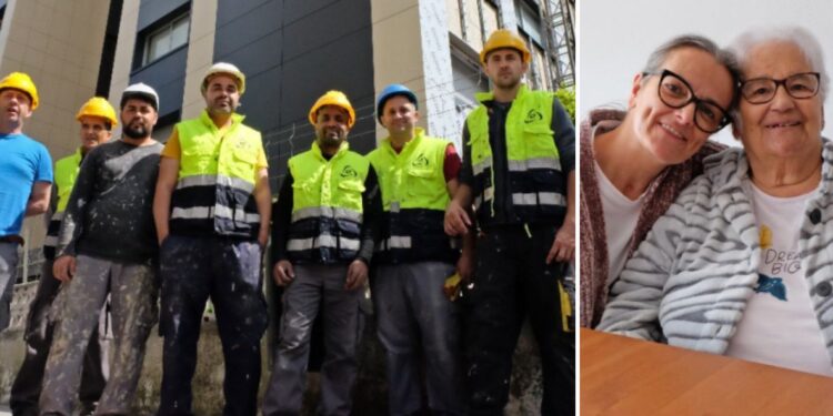 Los obreros de una cuadrilla, héroes inesperados del apagón en Vigo: “Nunca pensamos que un lunes de trabajo sería así”