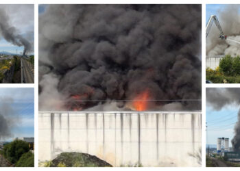 La Xunta activa el Plan de Emergencias por un incendio industrial en una nave de O Porriño