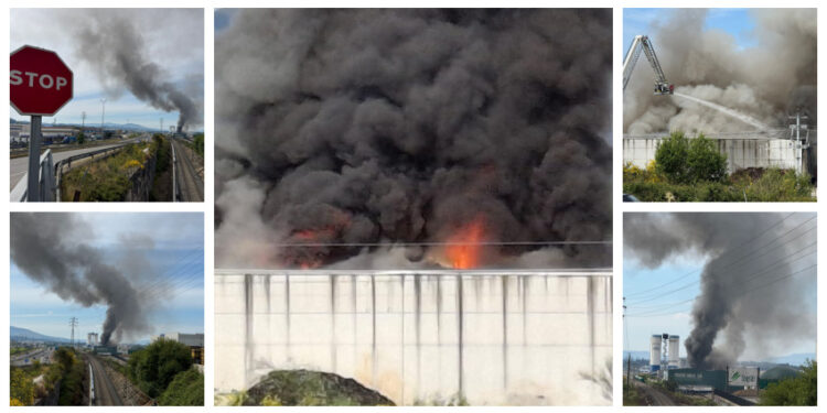La Xunta activa el Plan de Emergencias por un incendio industrial en una nave de O Porriño