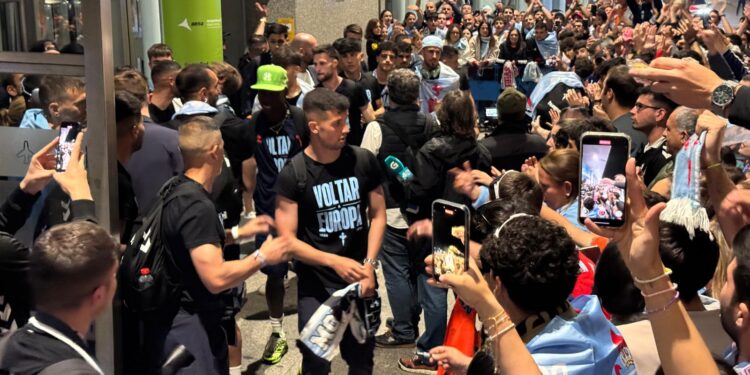 Así fue la apoteósica llegada de los héroes europeos: fusión con el Celta en Peinador