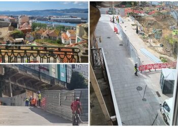 Las obras de Barrio do Cura se comen (todavía más) la calle Poboadores