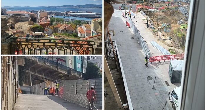 Las obras de Barrio do Cura se comen (todavía más) la calle Poboadores