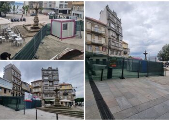 Ya en marcha las obras que transformarán la plaza con el mejor mirador urbano de Vigo