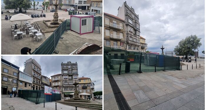Ya en marcha las obras que transformarán la plaza con el mejor mirador urbano de Vigo