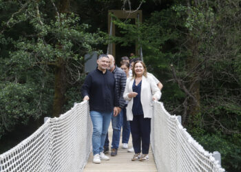 Soutomaior ya cuenta con un renovado puente colgante sobre el río Verdugo