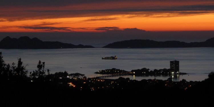 Atardecer en la Ría de Vigo