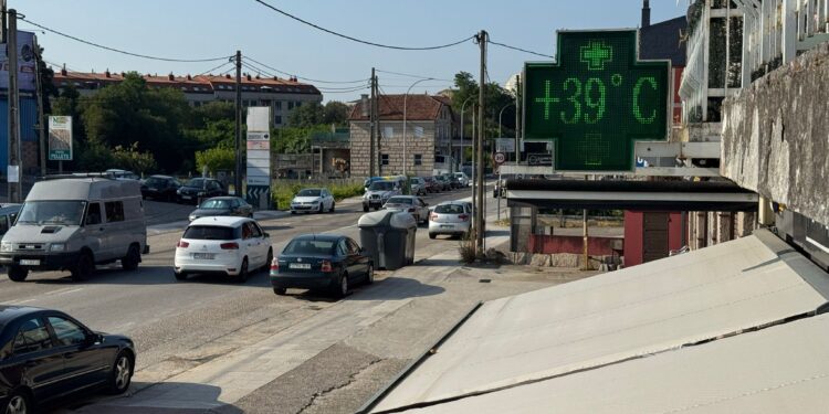 Jornada asfixiante en Vigo y su área con temperaturas máximas que marcaron casi 40 grados