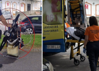 Un hombre pierde una parte de la mano con la hélice de un parapente
