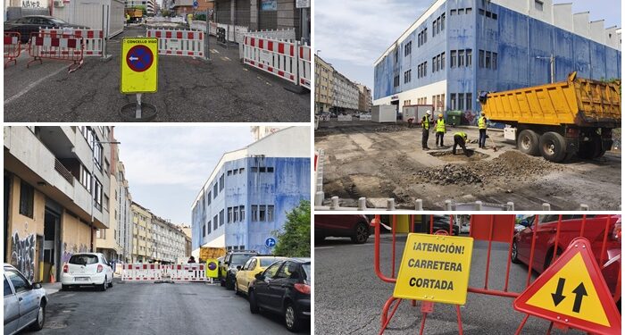 Cierran al tráfico dos calles de la ciudad tras el arranque de nuevas obras del Vigo Vertical