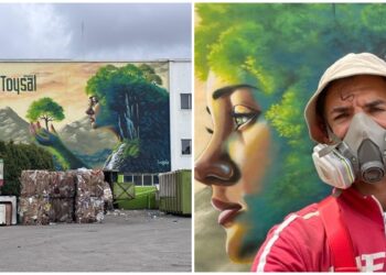 Fichaje estrella (y medioambiental): la diosa Gaia deslumbra en el punto limpio de Vigo