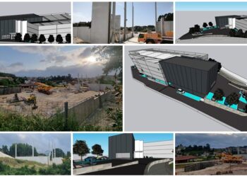 ¿Qué son esos pilares que hay en Beade? Toman forma las nuevas pistas de pádel de Vigo