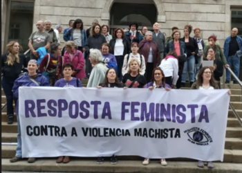 Concentración feminista en Vigo para denunciar el «asesinato machista» de la vecina de Moraña