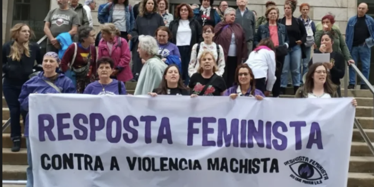 Concentración feminista en Vigo para denunciar el «asesinato machista» de la vecina de Moraña