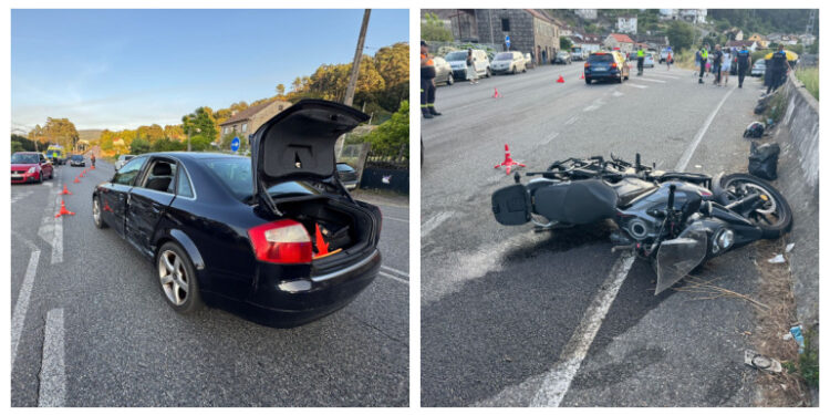 Herido grave el piloto de una moto tras chocar contra un turismo que realizaba un cambio de sentido