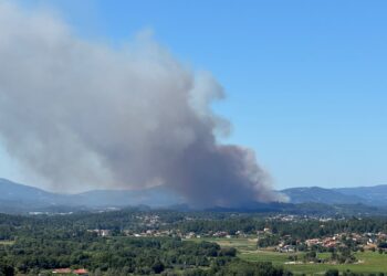 Peligro para varios núcleos de población por un gran incendio forestal de nivel 2 en Salvaterra