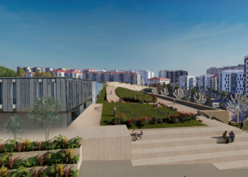 Una constructora del barrio reconstruirá el muro del parque de Navia