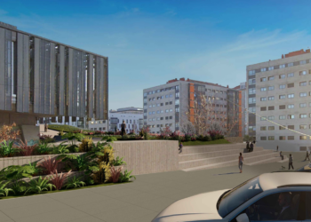 Una constructora del barrio reconstruirá el muro del parque de Navia