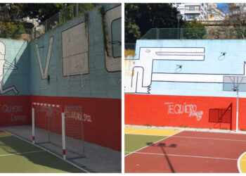Vandalizado uno de los murales pioneros del programa «Vigo, Cidade de Cor»