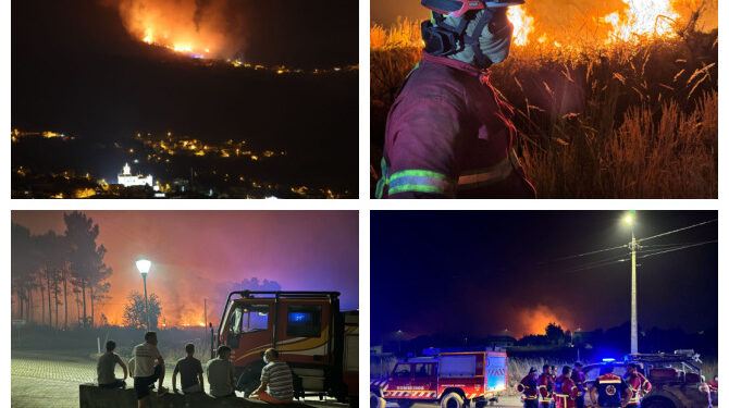 Alerta máxima por graves incendios al norte de Portugal: desalojos, evacuaciones y bomberos heridos