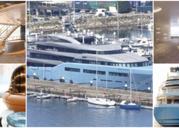 Un megayate de 250 millones de dólares atraca en Vigo