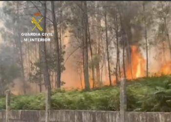 La Guardia Civil de Tui investiga a dos personas en Salvaterra por un presunto delito de incendio forestal