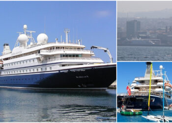 Vigo recibe a un exclusivo «hotel flotante» en su ruta enológica por el Atlántico