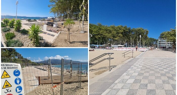 Vigo estrena (en parte) nuevo paseo en Samil a la espera del fin de obra de la recuperación dunar