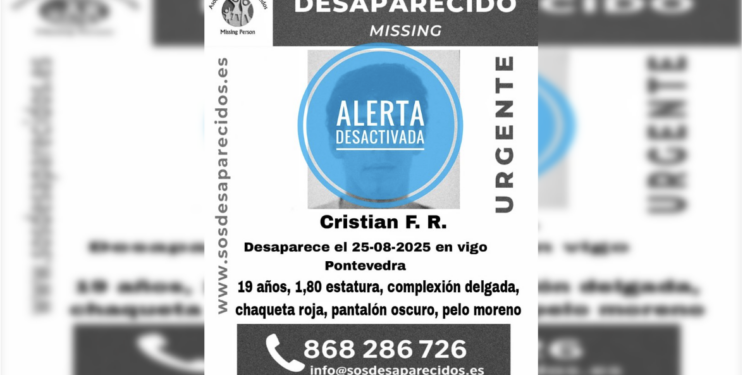 Desactivada la alerta por el joven desaparecido en Vigo