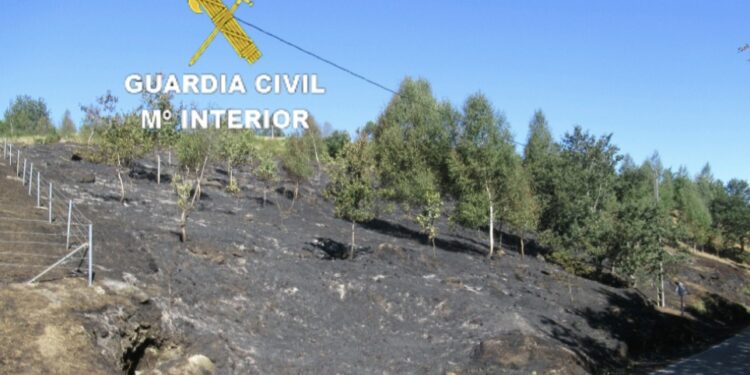 Investigadas dos personas por un incendio causado por una chispa de una desbrozadora