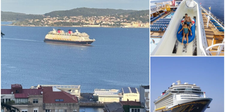 El Disney Fantasy despliega su magia en Vigo