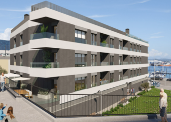 La fachada marítima de Vigo afronta las obras de un nuevo (y peculiar) edificio con 24 viviendas ya a la venta