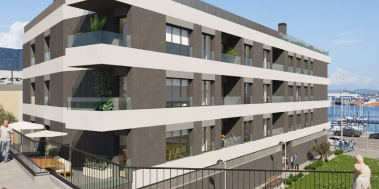 La fachada marítima de Vigo afronta las obras de un nuevo (y peculiar) edificio con 24 viviendas ya a la venta