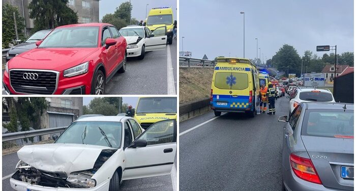 Enésimo accidente en la A-55: cuatro heridos tras una colisión entre tres turismos