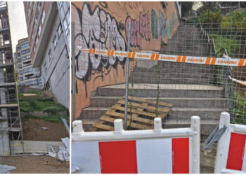Cierra un acceso fundamental para la movilidad de los peatones en el centro de Vigo durante 3 semanas