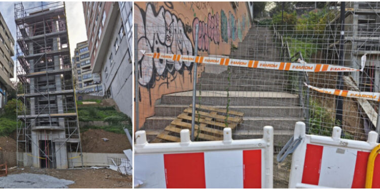 Cierra un acceso fundamental para la movilidad de los peatones en el centro de Vigo durante 3 semanas