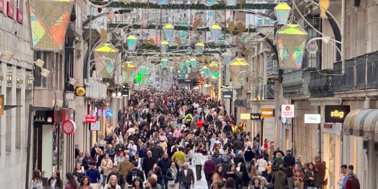 Ambiente prenavideño en la ciudad de Vigo