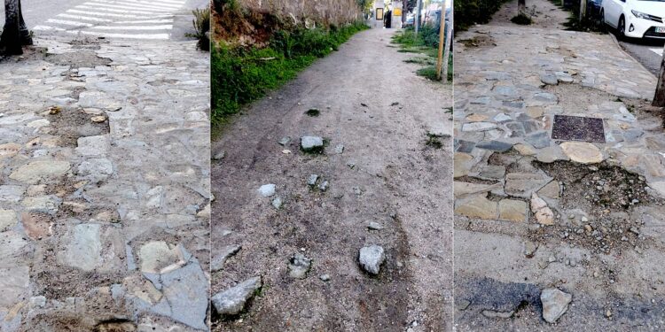 Las calles de Vigo se agrietan mientras el Concello sólo ha gastado el 4% del ‘Plan aceras en barrios’