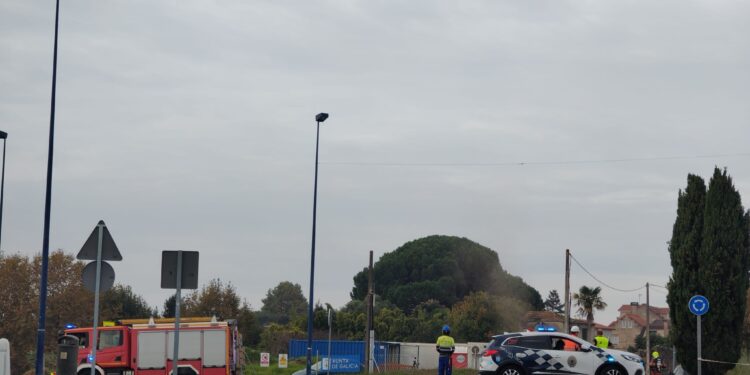 Una fuga de gas en las obras de Navia provoca la intervención de Policía y Bomberos de Vigo
