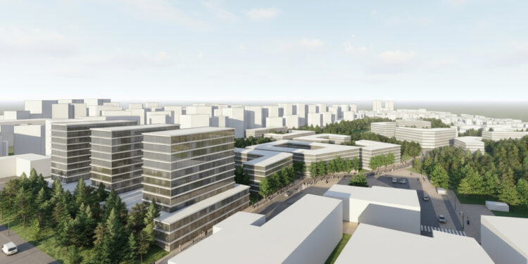 El ‘nuevo Navia’ del Ofimático: 2.300 viviendas en 12 parcelas con 23 inmuebles, gran parque y dotación deportiva