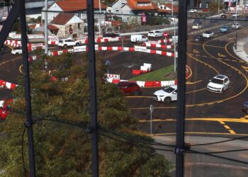 Una rotonda a la altura del Alcampo, que se pone a prueba hoy, dará acceso a la Avenida de Madrid