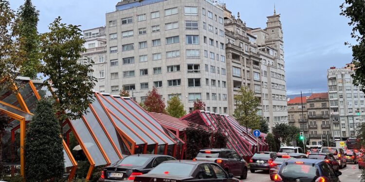 Tráfico prenavideño en Vigo