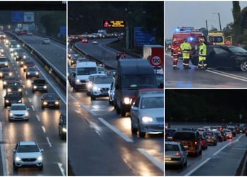 Monumental atasco (de nuevo) en la A55 en Mos y jornada con accidentes en Vigo y A Cañiza