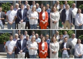 El «Photoshop» de la fotografía oficial de Salceda desencadena la ruptura del PP con la alcaldesa